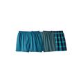 Men's Big & Tall Woven Boxers 3-Pack by KingSize in Navy Teal Pack (Size 6XL)