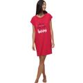 Plus Size Women's Cap Sleeve Sleep Shirt by ellos in Classic Red Holiday (Size 30/32)