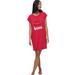 Plus Size Women's Cap Sleeve Sleep Shirt by ellos in Classic Red Holiday (Size 34/36)