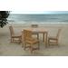 Windsor Rialto Side Chair 5-Piece Dining Table Set - Anderson Teak Set-106B