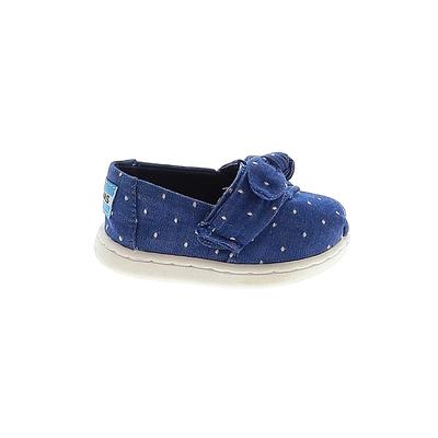 TOMS Flats: Blue Shoes - Size 3