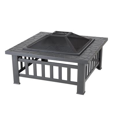 Stonemont Square Fire Pit by Fire Sense in Black