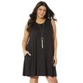 Plus Size Women's Jordan Pocket Cover Up Dress by Swimsuits For All in Black (Size 34/36)