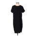 Adrienne Vittadini Casual Dress - Shift: Black Solid Dresses - Women's Size 4