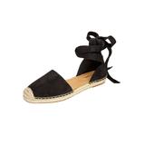 Extra Wide Width Women's The Shayla Flat Espadrille by Comfortview in Black (Size 9 1/2 WW)
