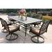 South Ponto 7-piece Aluminum Dining Set with Cushioned Swivel Chairs by Havenside Home