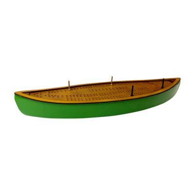 AreYouGame.com Canoe Cribbage Wood in Brown | 2.5 H x 4 W x 14.5 D in | Wayfair AYG12010