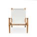 Balkene Home Teak Patio Chair Wood in Brown/White | 33.5 H x 26 W x 33 D in | Wayfair 63750