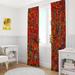 Folk N Funky Abstract Semi-Sheer Curtain Panel Metal | 82 H in | Wayfair WT24-4082