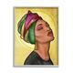 Stupell Industries Glamour Woman Portrait Fashion Cosmetics & Headwrap by Marcus Prime - Graphic Art on Canvas in Yellow | 14 H x 11 W in | Wayfair