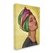 Stupell Industries Glamour Woman Portrait Fashion Cosmetics & Headwrap by Marcus Prime - Graphic Art on Canvas in White | Wayfair af-947_cn_36x48