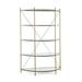 Joe Ruggiero Collection Baldwin 67" H x 55.44" W Etagere Bookcase Wood in Brown | 67 H x 55.44 W x 17.5 D in | Wayfair JR005-78-Oak-R