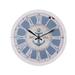 White Coastal Wood Wall Clock by Quinn Living in White