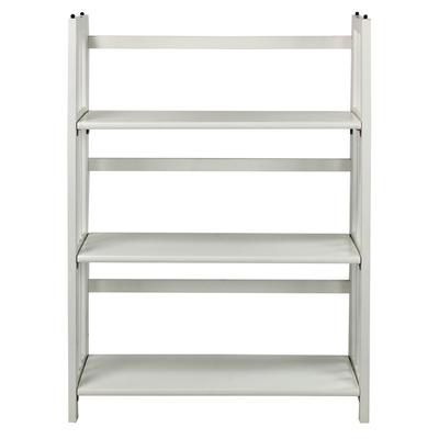 3 Shelf Folding Stackable Bookcase 27 5, White 3 Shelf Bookcase Wide