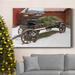 The Holiday Aisle® Country Store Wagon Premium Gallery Wrapped Canvas - Ready To Hang Metal in Blue/Yellow | 48 H x 32 W x 1 D in | Wayfair