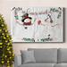 The Holiday Aisle® Folk Snowman Forest Collection A Premium Gallery Wrapped Canvas - Ready To Hang Canvas, in White | 12 W x 1 D in | Wayfair