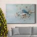 The Holiday Aisle® Blue Bird In Winter Premium Gallery Wrapped Canvas - Ready To Hang Metal in Blue/Brown | 60 H x 40 W x 1 D in | Wayfair