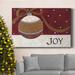 The Holiday Aisle® Joy Ornament Premium Gallery Wrapped Canvas - Ready To Hang Metal in Blue/Green/Red | 32 H x 48 W x 1 D in | Wayfair