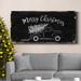 The Holiday Aisle® Merry Christmas Truck Premium Gallery Wrapped Canvas - Ready To Hang Metal in Red | 40 H x 20 W x 1.5 D in | Wayfair