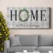 The Holiday Aisle® Home For The Holidays Premium Gallery Wrapped Canvas - Ready To Hang Canvas, Solid Wood in White | 16 H x 8 W x 1 D in | Wayfair