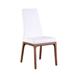 Wade Logan® Michaella Side Chair Faux Leather/Upholstered/Metal in White/Brown | 19.29 H x 18.9 W x 23.23 D in | Wayfair