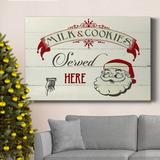 The Holiday Aisle® Milk & Cookies Premium Gallery Wrapped Canvas - Ready To Hang Canvas, Solid Wood in Blue/Green/Red | 18 H x 12 W x 1 D in | Wayfair