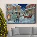 The Holiday Aisle® Holiday Joy Caroling Premium Gallery Wrapped Canvas - Ready To Hang Canvas, in Black/Blue/Green | 18 H x 12 W x 1 D in | Wayfair