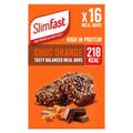 SlimFast Tasty Balanced Meal Bar, Low Calorie Replacement Bars for Weight Loss and Diet, High Protein, Healthy Snacks for Adults with 23 Vitamins and Minerals, Choc Orange Flavour, 16 x 60 g