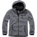 Brandit Teddyfleece Worker Jacket, black-grey, Size S