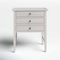 Birch Lane™ Flux 3- Drawer Nightstand Wood in White | 29 H x 24 W x 17 D in | Wayfair ED3AE3A3C32D4B87A51D8E58729CE169