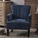 Club Chair - Living Room Chair - Red Barrel Studio® Accent Upholstered Armchair, Living Room Chairs, Polyester Club Chair w/ Rivet Tufted Scroll Arm | Wayfair