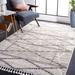 Gray/White 108 x 0.79 in Indoor Area Rug - Dakota Fields Wendland Geometric Beige/Gray Area Rug Polyester | 108 W x 0.79 D in | Wayfair