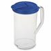 Sterilite Clear Plastic Drink Pitcher w/ Leak Proof Lid in Blue | 8.5 H x 6.5 W in | Wayfair 18 x 04860906