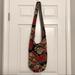 Free People Bags | Colorful Abstract Fan Printed Boho Crossbody Tote Bag | Color: Black/Red | Size: Os