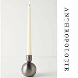 Anthropologie Accents | Anthropologie Sphere Round Realm Taper Silver Candle Holder Nwb | Color: Silver | Size: Os