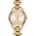 Michael Kors Accessories | Michael Kors Gold Mini Slim Runway Stainless Steel Watch | Color: Gold | Size: Os