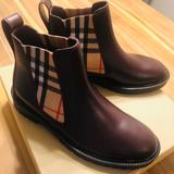 Burberry Shoes | Burberry Allostock Check Ankle Boot | Color: Brown | Size: 37