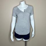 American Eagle Outfitters Tops | American Eagle Soft & Sexy Striped Tee | Color: Gray/White | Size: Xs