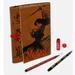 Disney Office | Disney's Journal Mulan With Brush Pens & Stamp Self Inking New | Color: Brown | Size: Os