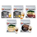 Tassimo Coffee Latte Macchiato Selection- Baileys Latte Macchiato/Toffee-Nut Latte/Jacobs Latte Macchiato Vanilla/Chai Latte/Jacobs Caffe Crema Coffee Pods - 5 Packs (40 Servings)