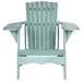 SAFAVIEH Living Mopani Adirondack Beach House Blue Acacia Wood Chair - 33.5" W x 37.4" D x 32.7" H