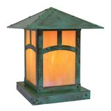 Arroyo Craftsman Evergreen 11 Inch Tall 1 Light Outdoor Pier Lamp - EC-9T-AM-BK