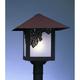 Arroyo Craftsman Evergreen 15 Inch Tall 1 Light Outdoor Post Lamp - EP-16T-CR-RB