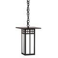 Arroyo Craftsman Glasgow 14 Inch Tall 1 Light Outdoor Hanging Lantern - GH-9L-REC-BK