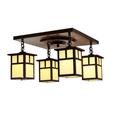 Arroyo Craftsman Mission 17 Inch 4 Light Semi Flush Mount - MCM-5-4T-CS-BZ