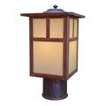 Arroyo Craftsman Mission 9 Inch Tall 1 Light Outdoor Post Lamp - MP-6T-OF-VP