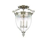 Hudson Valley Lighting Hanover 11 Inch 3 Light Semi Flush Mount - 140-PN