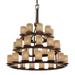 Justice Design Group Limoges 42 Inch 36 Light Chandelier - POR-8712-10-SAWT-DBRZ