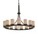 Justice Design Group Limoges 42 Inch 15 Light Chandelier - POR-8715-10-BMBO-MBLK