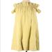 Free People Dresses | Free People Off Shoulder Mini Dress S | Color: Yellow | Size: S